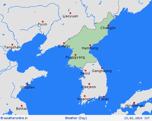 overview North Korea Asia Forecast maps