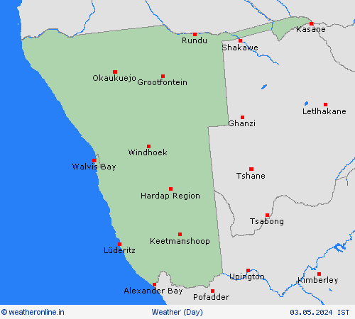 overview Namibia Africa Forecast maps