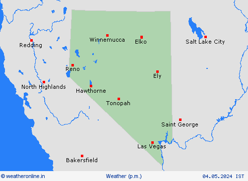 overview Nevada North America Forecast maps