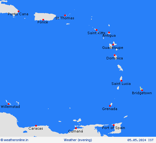 overview Barbados South America Forecast maps