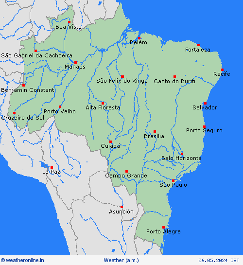 overview Brazil South America Forecast maps