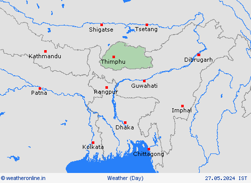 overview Bhutan India Forecast maps