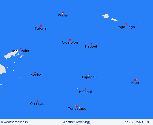 overview Tonga Islands Pacific Forecast maps