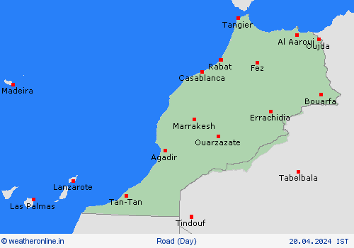 road conditions Morocco Africa Forecast maps