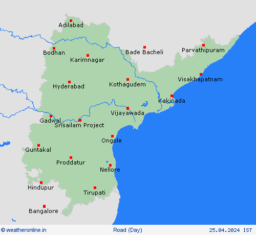 road conditions  India Forecast maps
