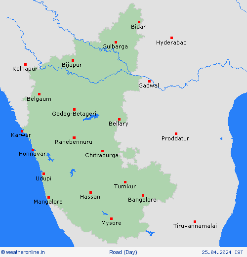 road conditions  India Forecast maps