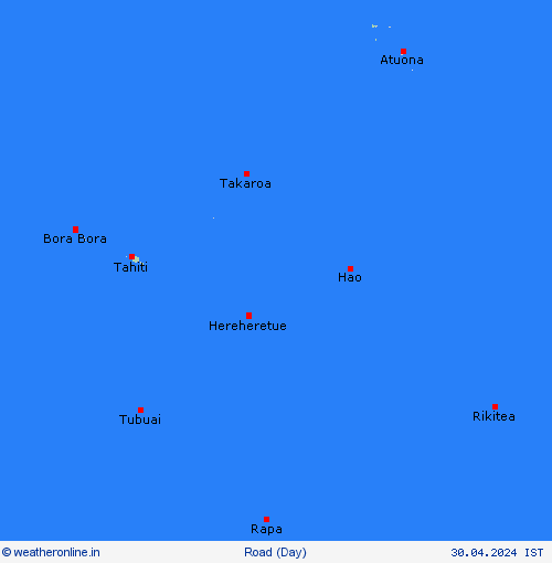 road conditions French Polynesia Pacific Forecast maps