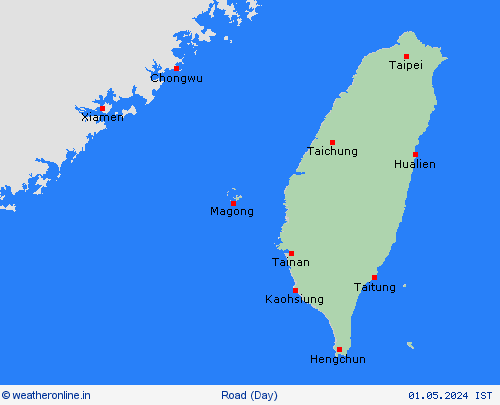 road conditions Taiwan Asia Forecast maps