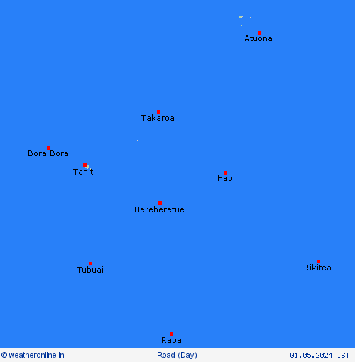 road conditions French Polynesia Pacific Forecast maps