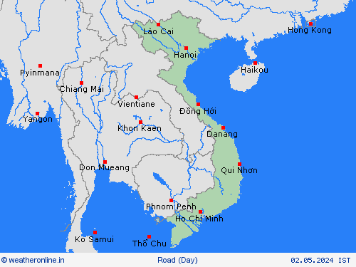 road conditions Vietnam Asia Forecast maps