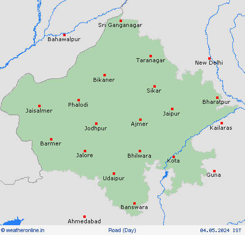 road conditions  India Forecast maps