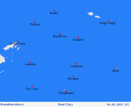road conditions Tonga Islands Pacific Forecast maps
