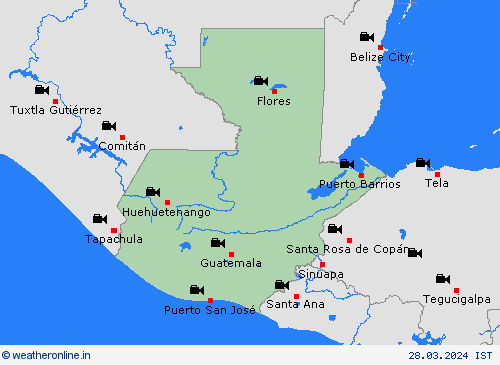 webcam Guatemala Central America Forecast maps