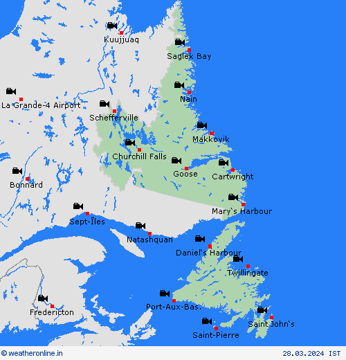 webcam Newfoundland North America Forecast maps