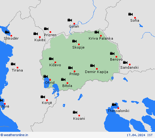 webcam North Macedonia Europe Forecast maps