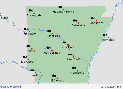 webcam Arkansas North America Forecast maps