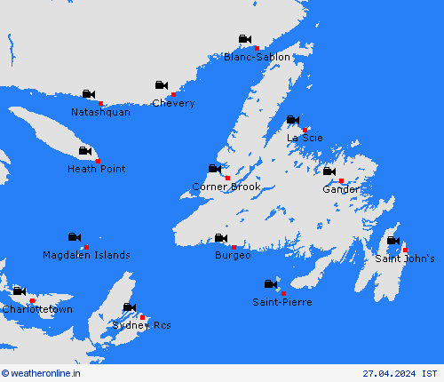 webcam Saint Pierre and Miquelon North America Forecast maps