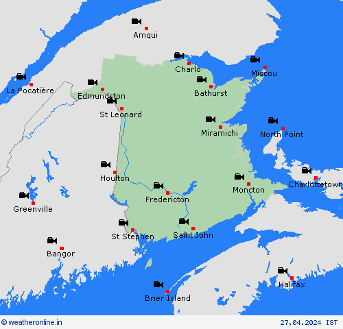 webcam New Brunswick North America Forecast maps