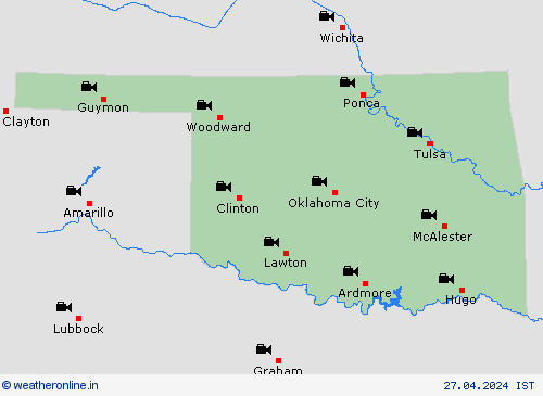 webcam Oklahoma North America Forecast maps