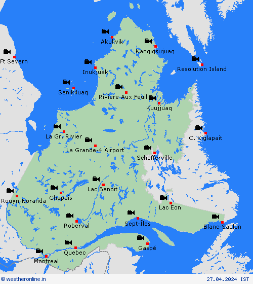 webcam Quebec North America Forecast maps