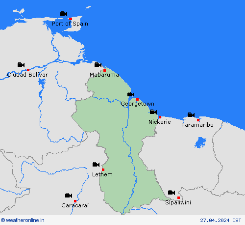 webcam Guyana South America Forecast maps