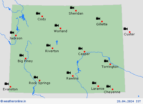 webcam Wyoming North America Forecast maps