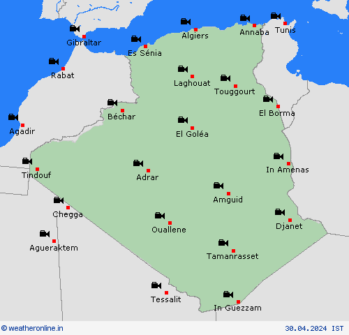 webcam Algeria Africa Forecast maps