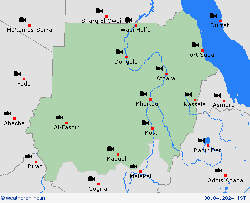 webcam Sudan Africa Forecast maps