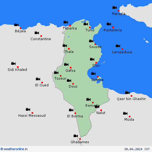 webcam Tunisia Africa Forecast maps
