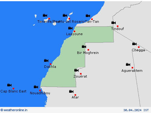 webcam Western Sahara Africa Forecast maps