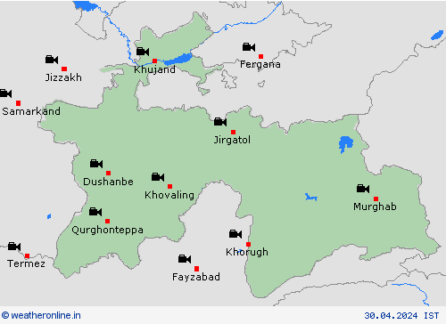 webcam Tajikistan Asia Forecast maps