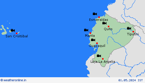 webcam Ecuador South America Forecast maps