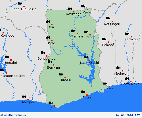 webcam Ghana Africa Forecast maps