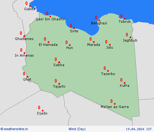 wind Libya Africa Forecast maps