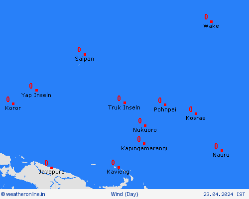 wind Nauru Pacific Forecast maps