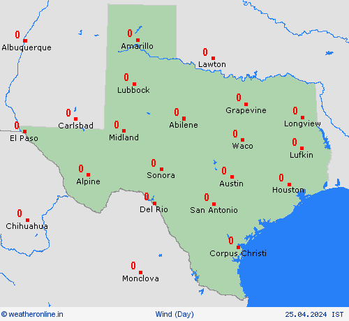 wind Texas North America Forecast maps