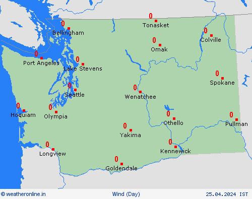 wind Washington North America Forecast maps