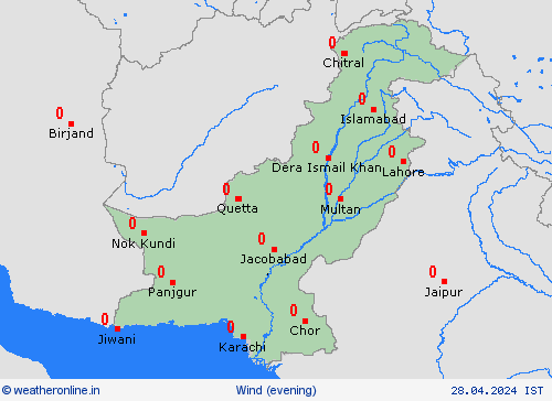 wind Pakistan Asia Forecast maps