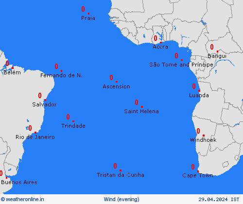 wind Atlantic Islands Africa Forecast maps