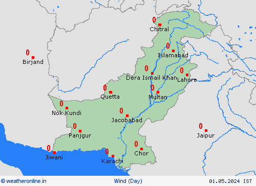 wind Pakistan Asia Forecast maps