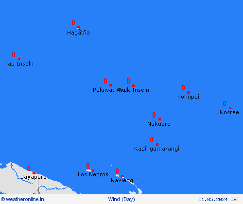 wind Micronesia Pacific Forecast maps