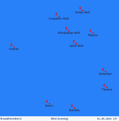 wind Marshall Islands Pacific Forecast maps