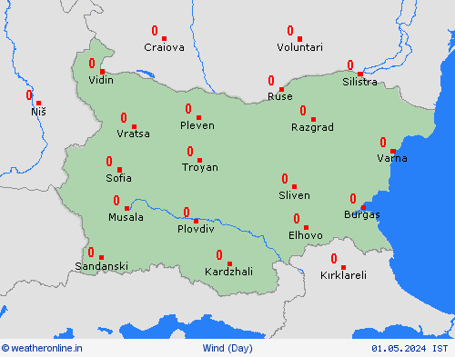 wind Bulgaria Europe Forecast maps