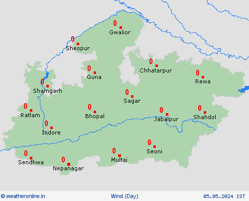 wind  India Forecast maps