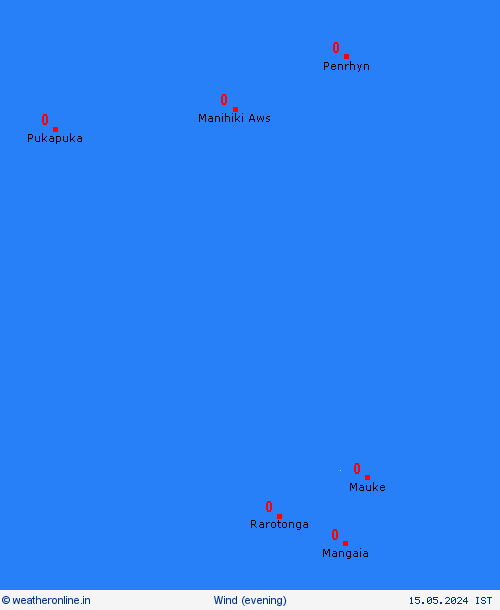 wind Cook Islands Pacific Forecast maps