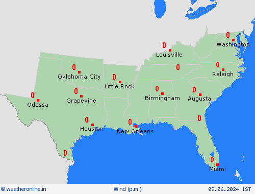 wind  Central America Forecast maps